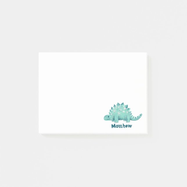 Dinosaur Kids Name Post-it Notes (Front)