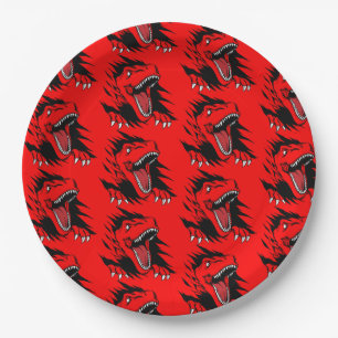 Dinosaur kids paper plate