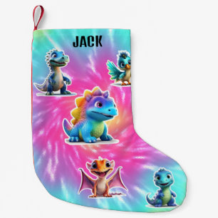DINOSAUR KIDS PERSONALIZED SMALL CHRISTMAS STOCKING