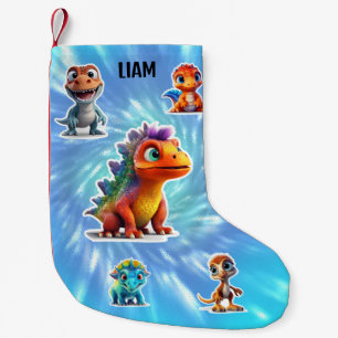 DINOSAUR KIDS PERSONALIZED SMALL CHRISTMAS STOCKING