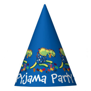 Dinosaur kids pyjama party hat