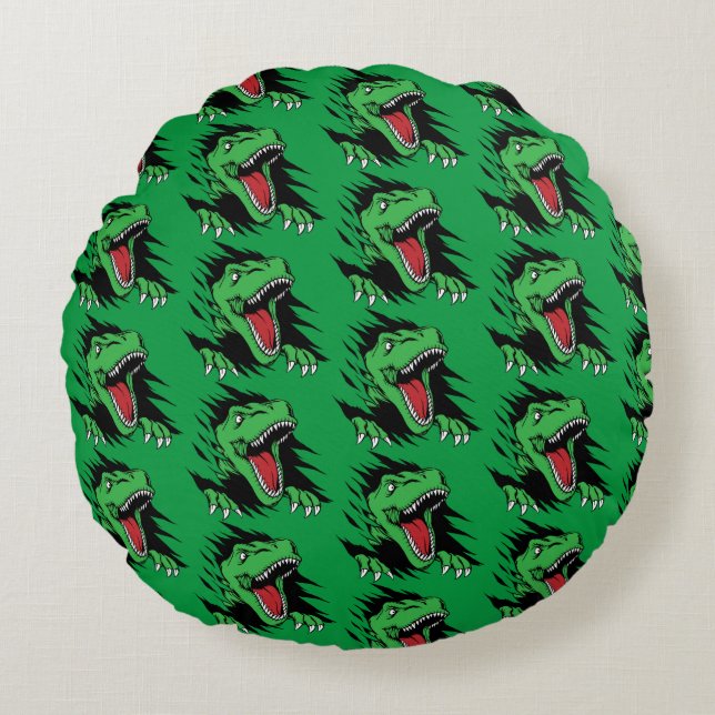 Dinosaur kids round pillow (Front)