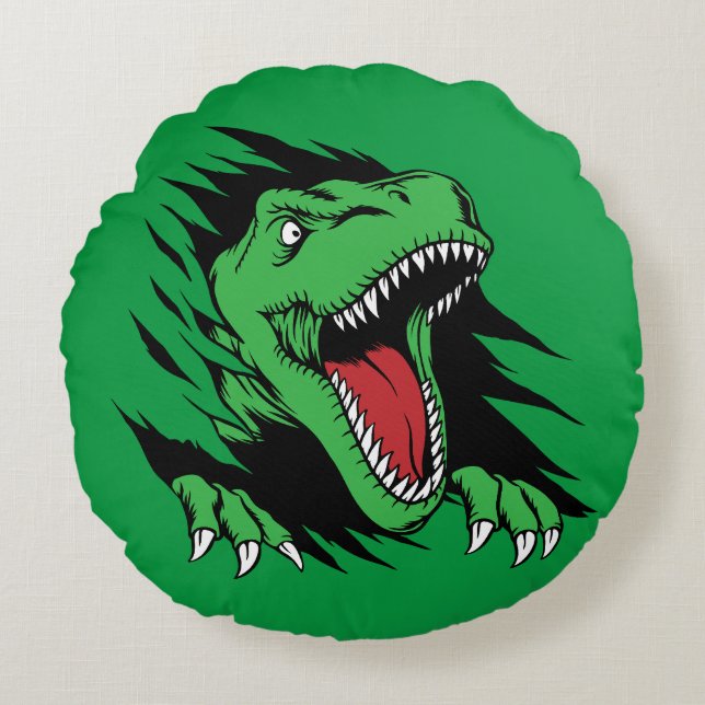 Dinosaur kids round pillow (Front)