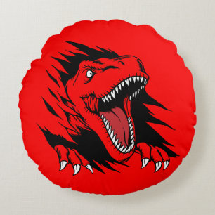 Dinosaur kids round pillow