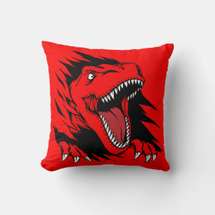 Dinosaur kids throw pillow