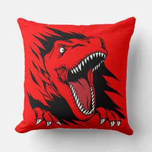 Dinosaur kids throw pillow
