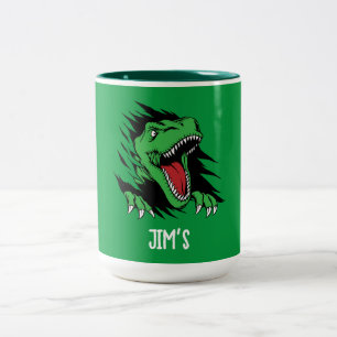 Dinosaur kids Two-Tone coffee mug