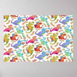 Dinosaur Kids Wall Mural Poster baby Nursery