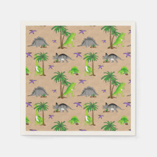 Dinosaur Land Cute Dino Napkin