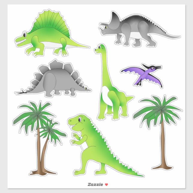 Dinosaur Land Cute Dino Sticker Collection (Sheet)