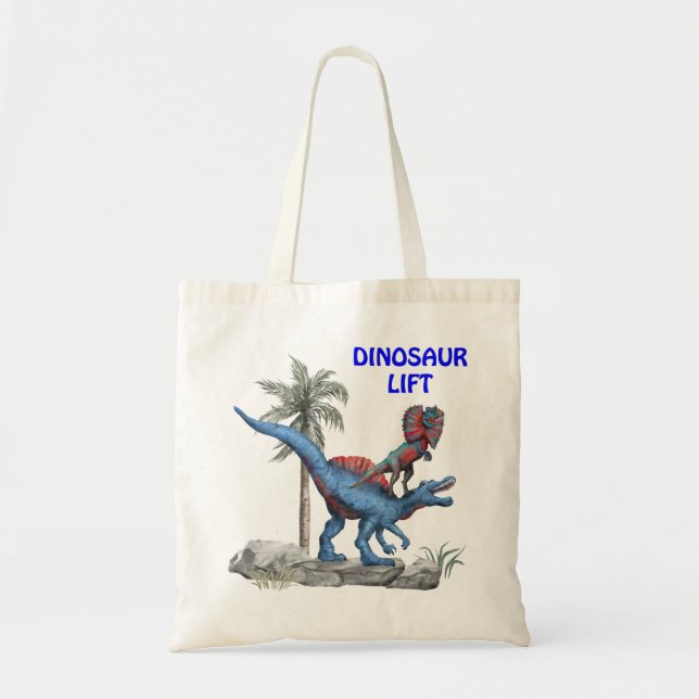 Dinosaur Lift Tote Bag (Front)