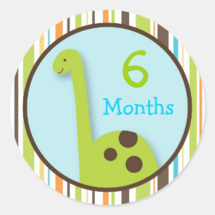 Dinosaur Lil Dino Monthly Milestone Stickers