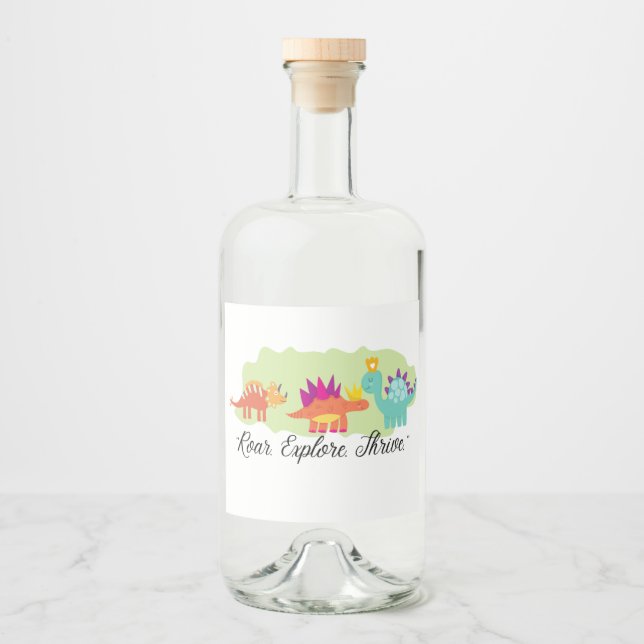 Dinosaur Liquor Bottle Label (Front)