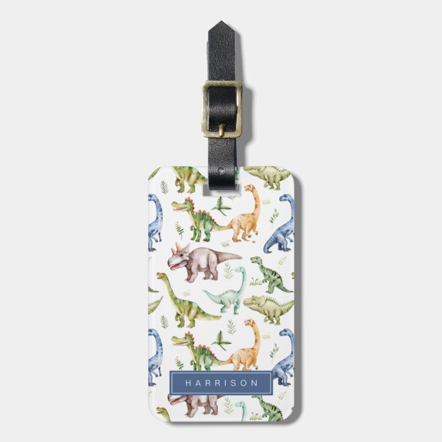 Dinosaur Luggage Tags (Front Vertical)