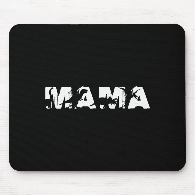Dinosaur Mama Funny In Mother's Day For Mamasaurus Mouse Pad (Front)