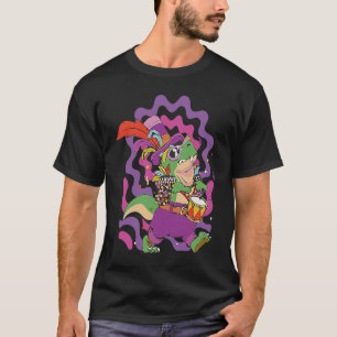 Dinosaur Mardi Gras Party Parade Shenanigans Carni T-Shirt