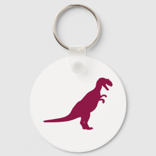 Dinosaur Maroon Keychain