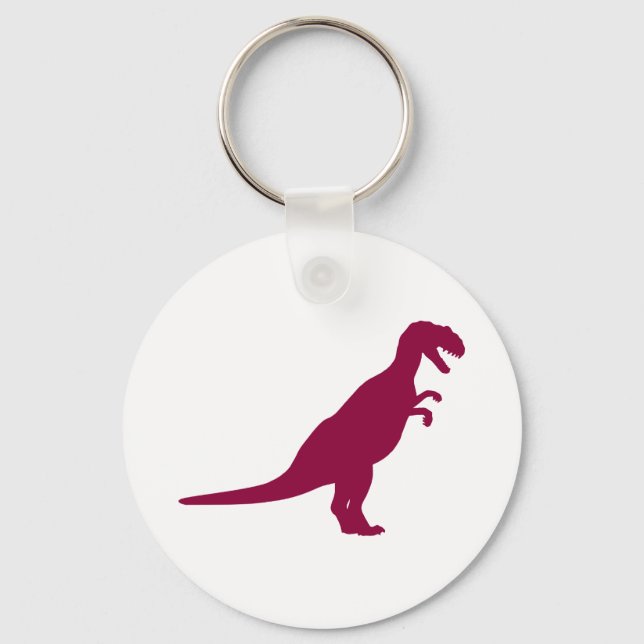 Dinosaur Maroon Keychain (Front)