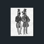 Dinosaur Men Lads Night Out Canvas Print<br><div class="desc">Animals & Nature</div>