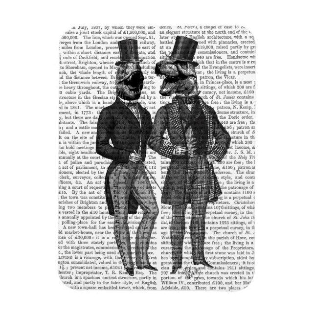 Dinosaur Men Lads Night Out Magnet (Vertical)
