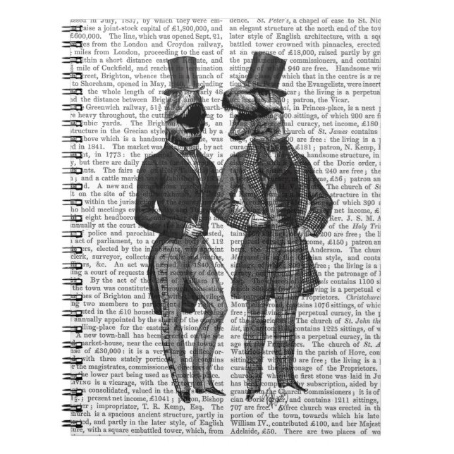 Dinosaur Men Lads Night Out Notebook (Front)