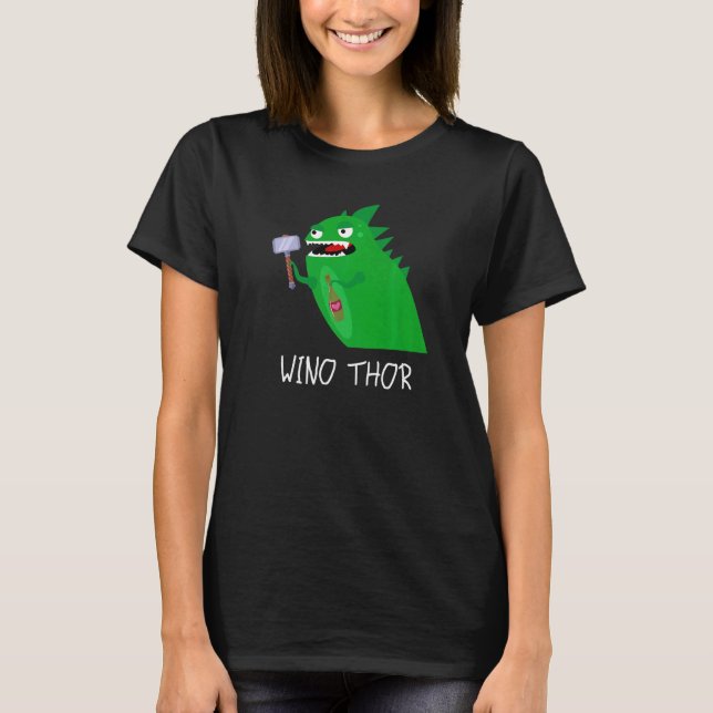 Dinosaur Men Viking WINO THOR T-Shirt (Front)