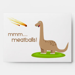 Dinosaur Meteor Meatballs Envelope