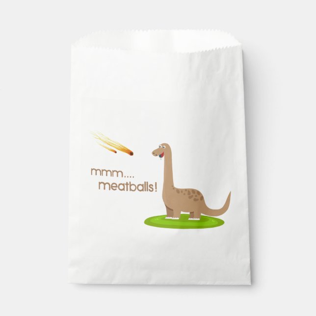 Dinosaur Meteor Meatballs Favour Bag (Front)