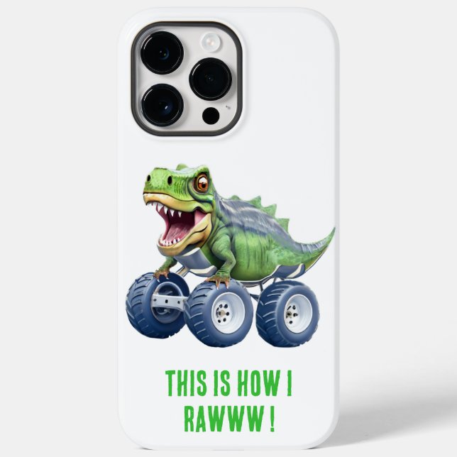 Dinosaur monster truck personalized birthday  Case-Mate iPhone case (Back)