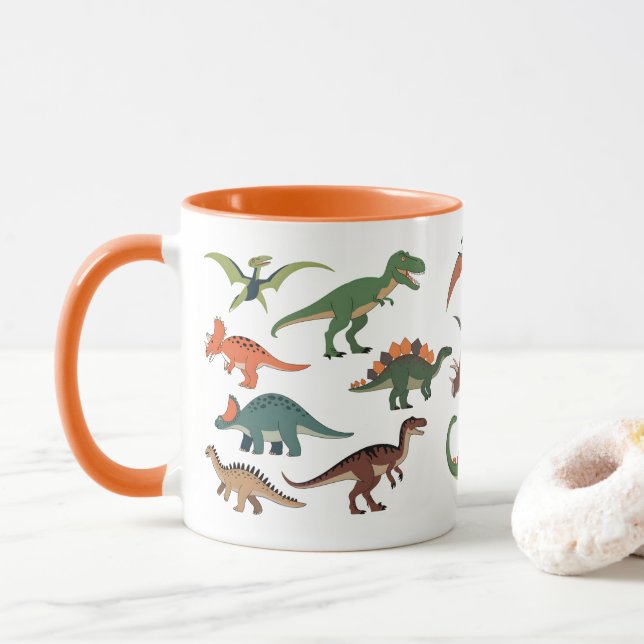 Dinosaur  mug (With Donut)