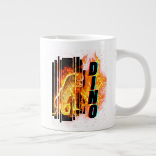 dinosaur mug, jumbo coffee cup, prehistoric  large coffee mug
