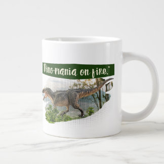 dinosaur mug, jumbo coffee cup, prehistoric large coffee mug