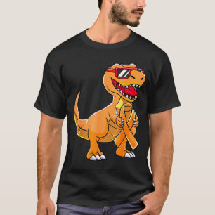 Dinosaur Multiple Sclerosis Awareness Orange Ribbo T-Shirt