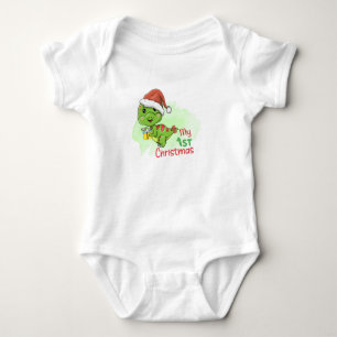 Dinosaur, My First Christmas Baby Bodysuit