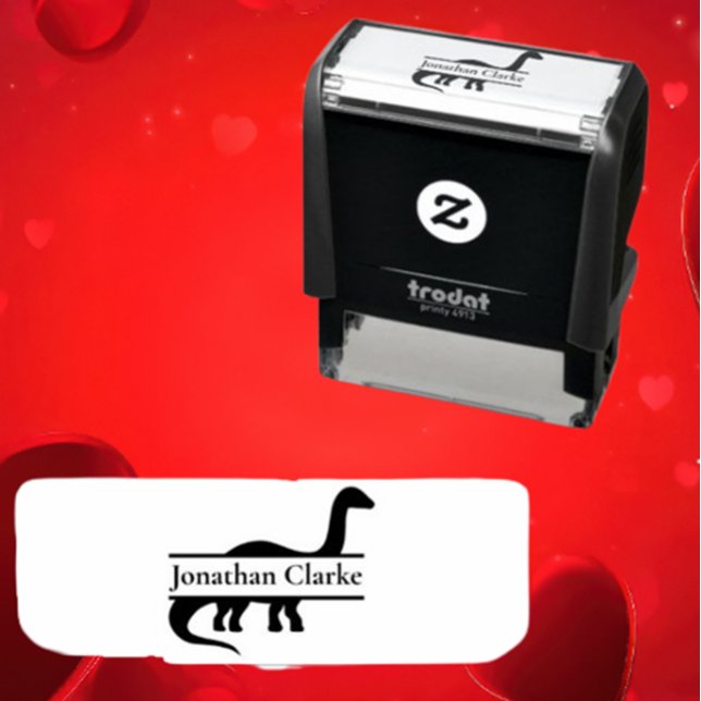 Dinosaur Name Self-inking Stamp (Funny Shop Dinosaur Stamp)