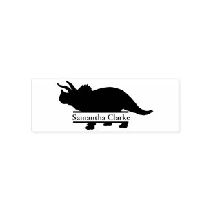 Dinosaur Name Self-inking Triceratops Stamp