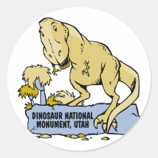 Dinosaur National Monument Classic Round Sticker