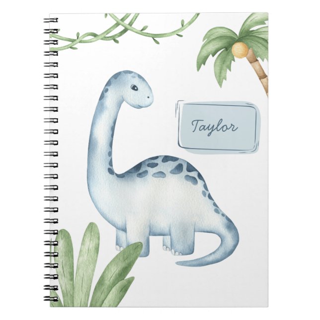 Dinosaur Notebook – Cute Prehistoric Journal  (Front)