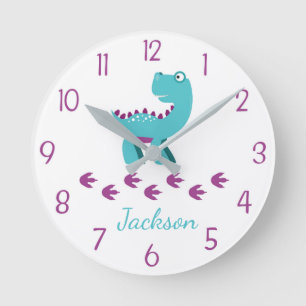 Dinosaur Nursery or Kids Wall Clock