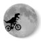 Dinosaur on a Bike In Sky With Moon Fun