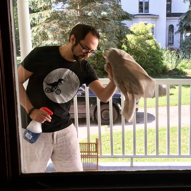 Dinosaur on a Bike In Sky With Moon T-Shirt (Creator Uploaded)