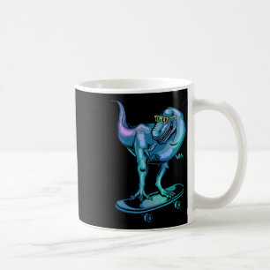 Dinosaur On Skateboard Skateboarding Dinosaur Gear Coffee Mug