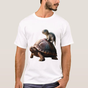 dinosaur on turtle T-Shirt