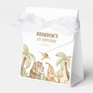 Dinosaur One-A-Saurus 1st Birthday Party Favor Box