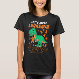 Dinosaur Orange Ribbon Hematologist Reptile Fossil T-Shirt