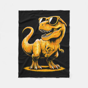 Dinosaur Orange Ribbon Support Multiple Sclerosis Fleece Blanket