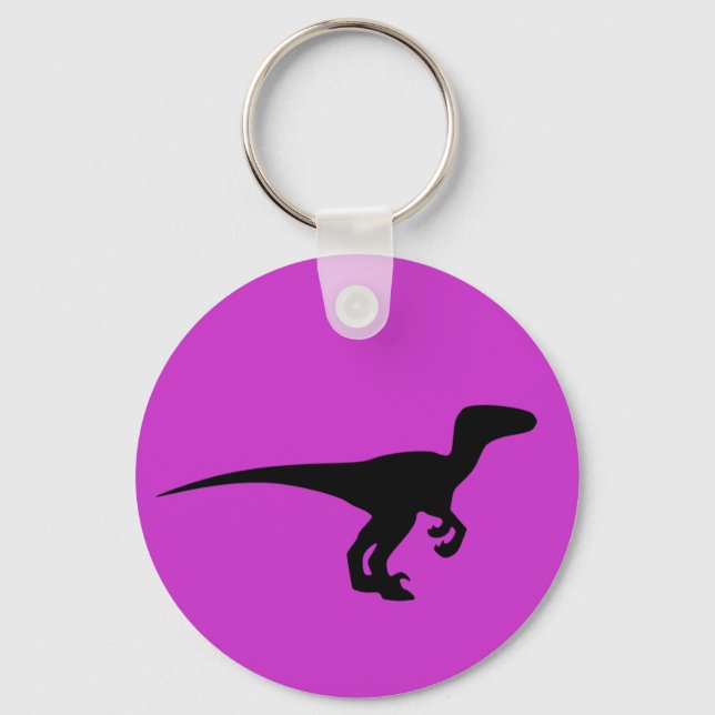Dinosaur Outline Jurassic Era Keychain (Front)