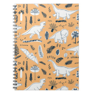 Dinosaur & Palm Leaves: Fun Pattern Notebook