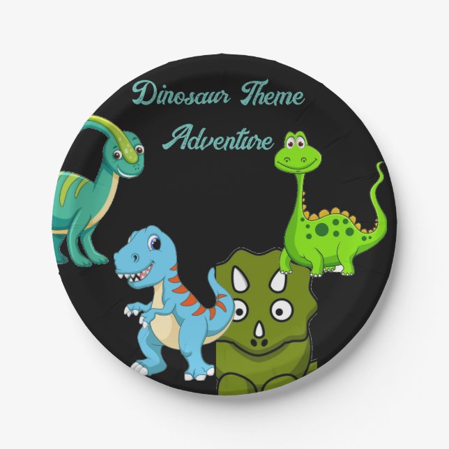 Dinosaur Paper Plate (Front)