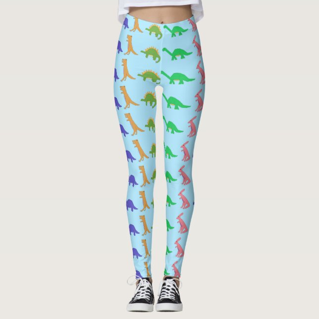 Dinosaur Parade leggings (Front)